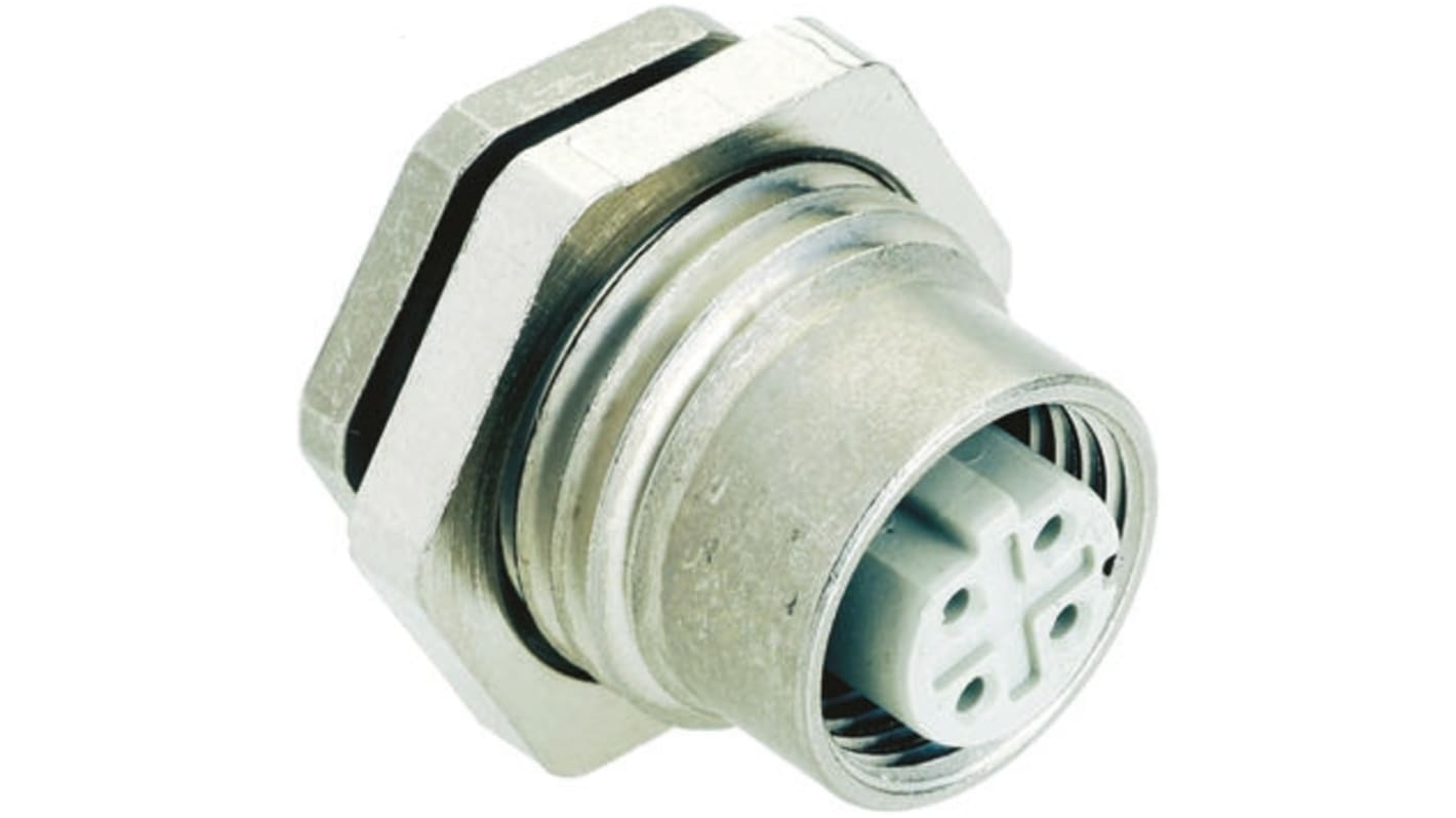 Harting 4 Pole Din Socket, Female, Panel Mount