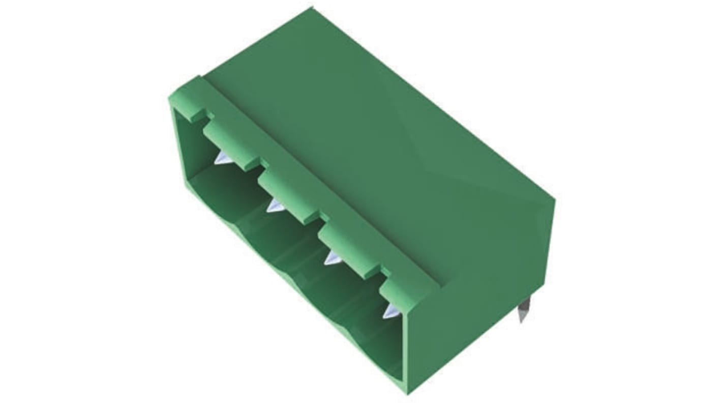 Morsettiera collegabile Amphenol FCI Maschio a 3 vie, 1 fila, passo 5.08mm, Montaggio su foro passante