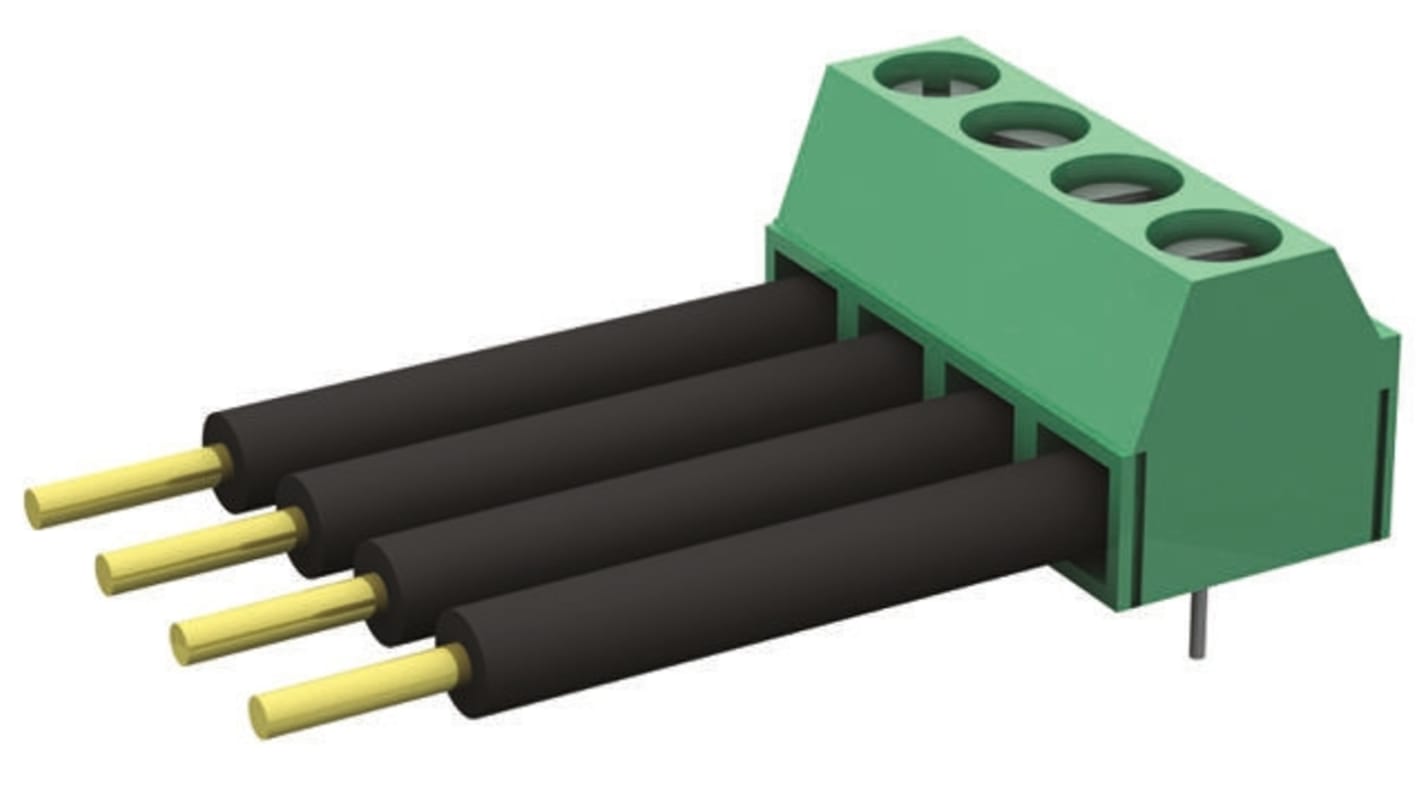 Morsettiera per circuito stampato Amphenol FCI, passo 5.08mm, Montaggio su foro passante