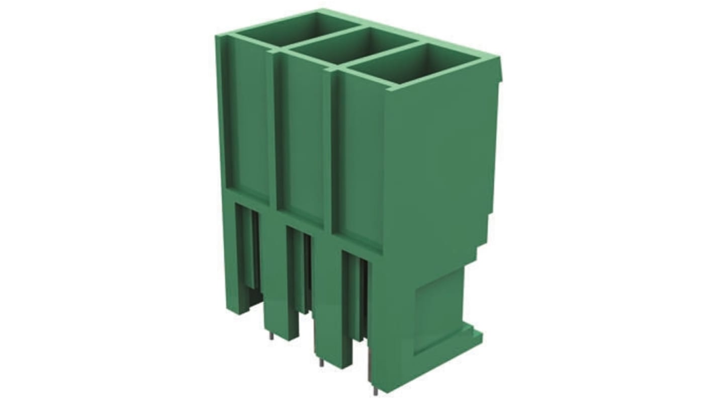 Amphenol Communications Solutions 7.62mm Pitch 3 Way Pluggable Terminal Block, Header, Through Hole, Solder Termination