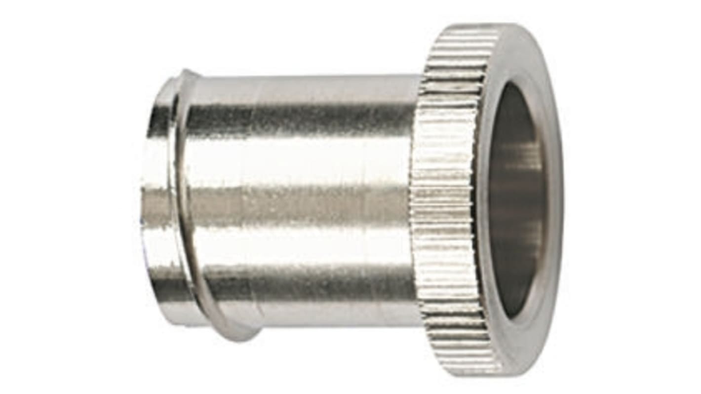 HellermannTyton Helaguard PCS-EI Messing Kabelrohr Befestigung Endeinsatz M20 20mm Silber Nickelplattiert-Finish IP65