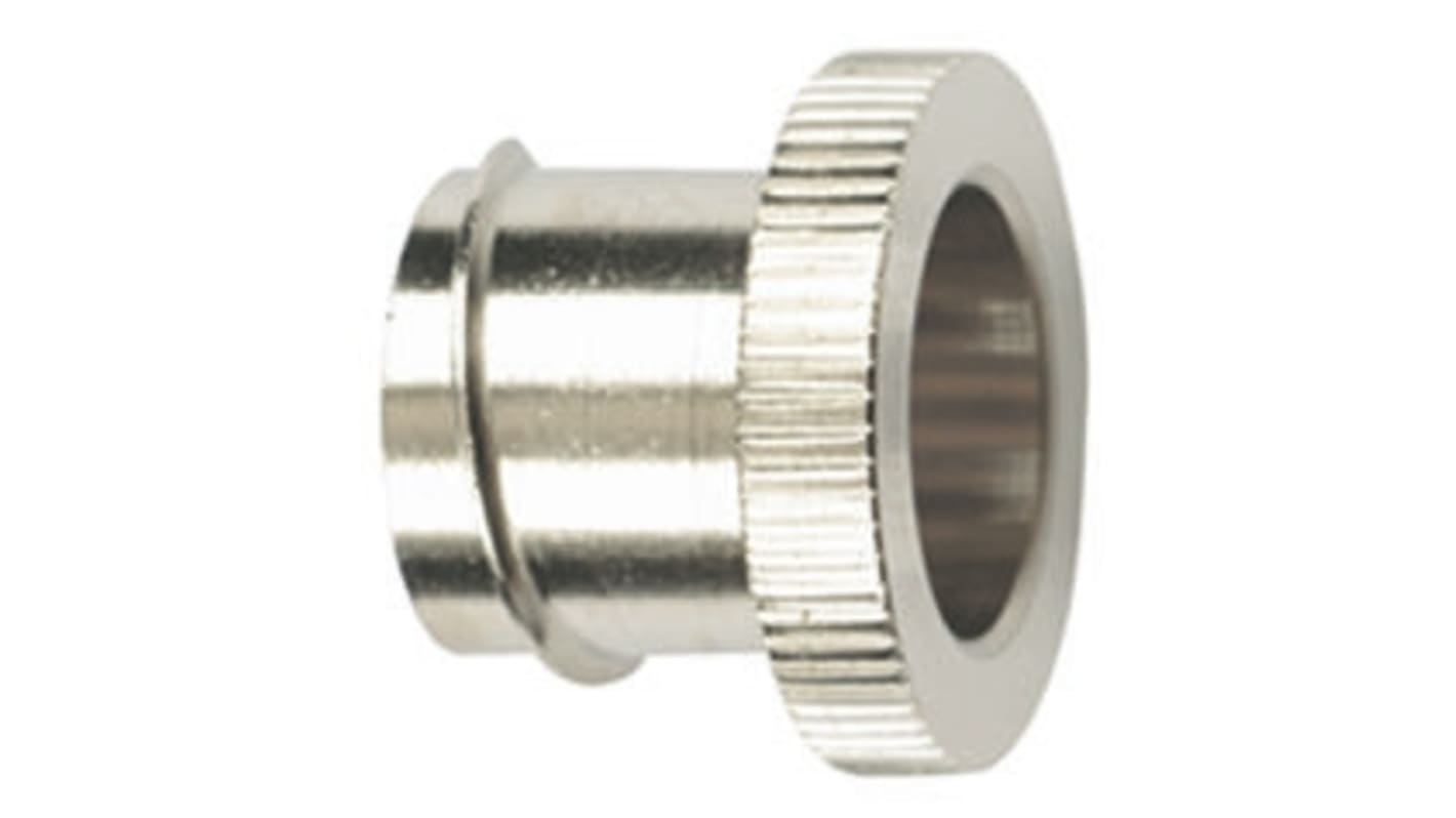 HellermannTyton End Insert, Conduit Fitting, 25mm Nominal Size, M25, Brass, Silver