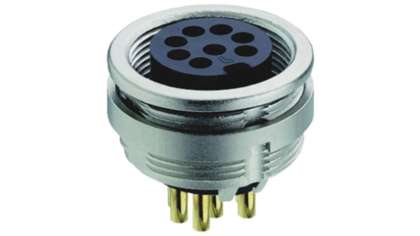 Conector circular Lumberg hembra serie 03 de 8 vías hembra, tamaño carcasa 20, Montaje en Panel, IP68