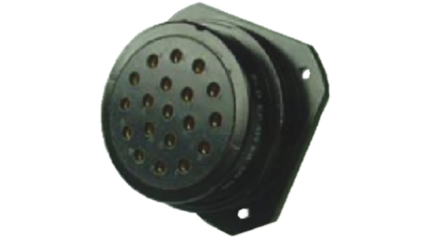 Amphenol Socapex Circular Connector, 19 Contacts, Panel Mount, Socket, Female, IP55, SL61 Series