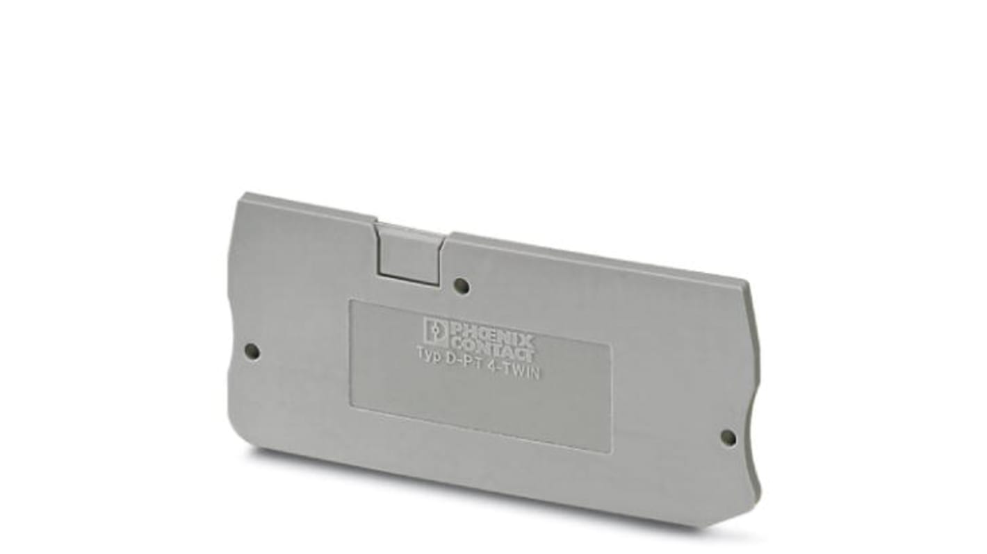 Phoenix Contact D-PT Series End Cover for Use with DIN Rail Terminal Blocks