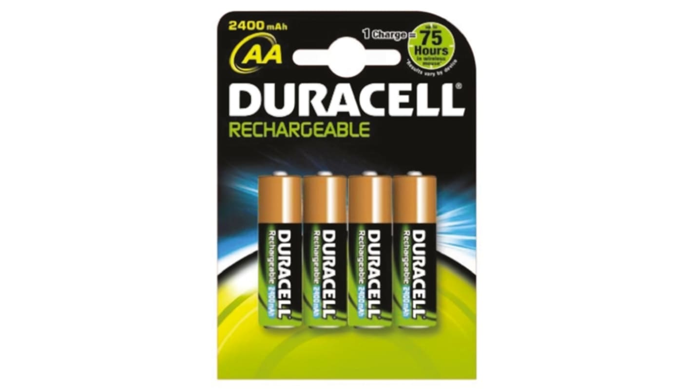 Batteria AA ricaricabile Duracell, 1.2V, 2.45Ah, NiMH, terminale Standard