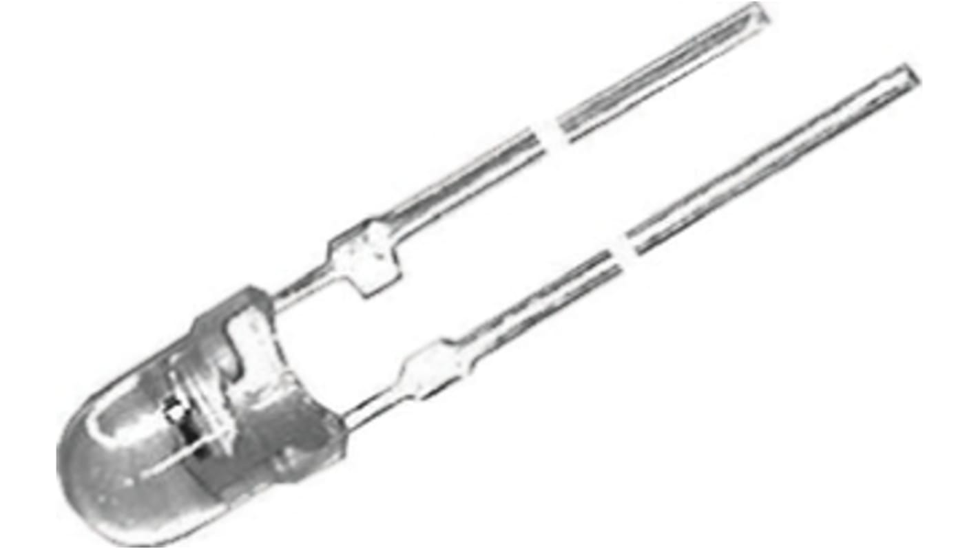 BPW85B Vishay, 50 ° IR + Visible Light Phototransistor, Through Hole 2-Pin 3mm (T-1) package