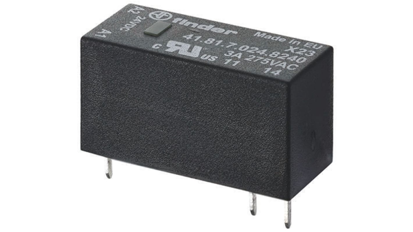 Finder 41 Series Solid State Relay, 3 A Load, PCB Mount, 240 V ac Load, 17 V dc Control