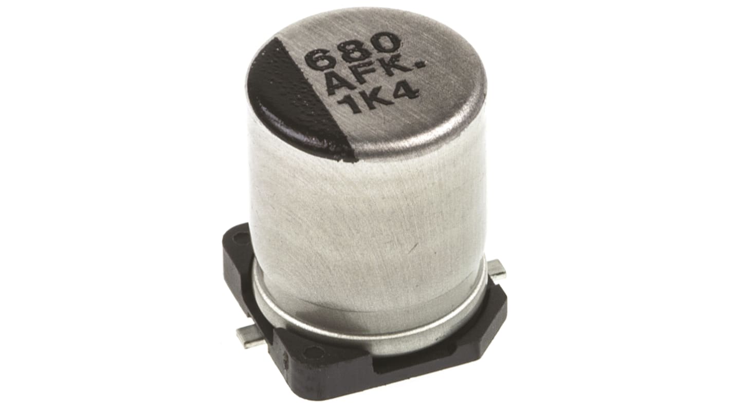 Panasonic 680μF Aluminium Electrolytic Capacitor 10V dc, Surface Mount - EEEFK1A681P