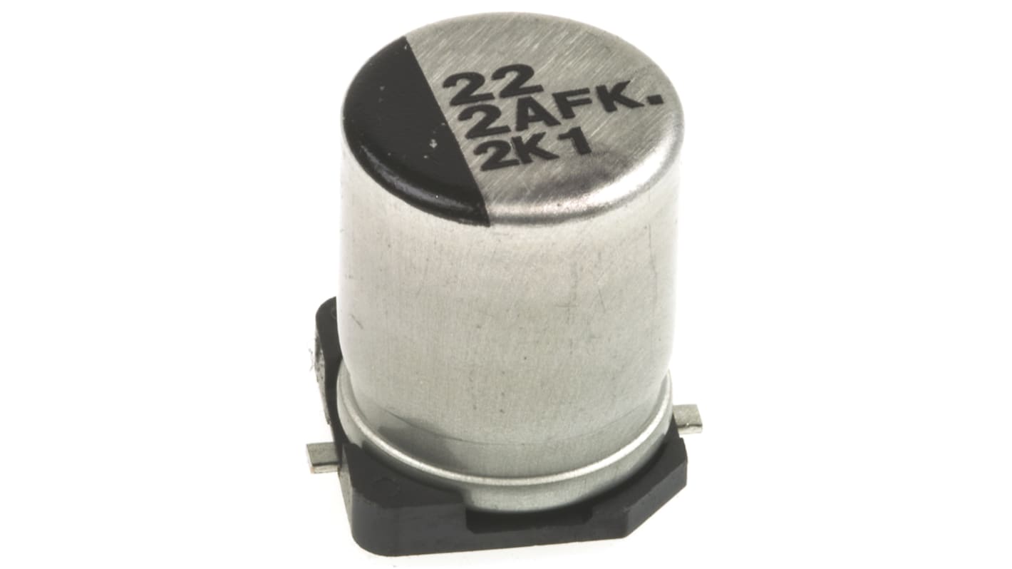 Panasonic 22μF Aluminium Electrolytic Capacitor 100V dc, Surface Mount - EEEFK2A220P