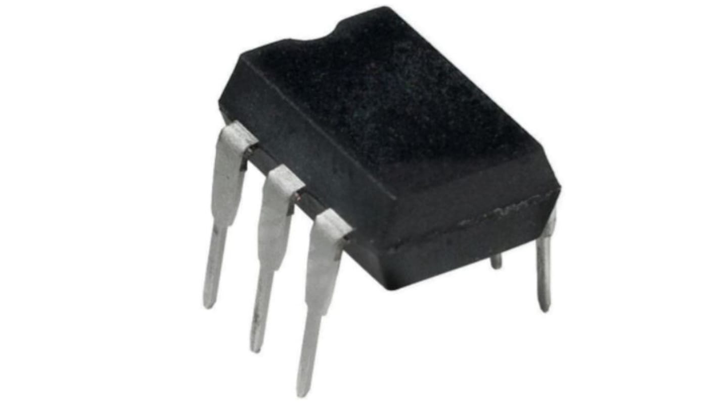 Optoacoplador Vishay 4N27 de 1 canal, Vf= 1.5V, Viso= 5000 V ac, IN. DC, OUT. Fototransistor, mont. pasante,