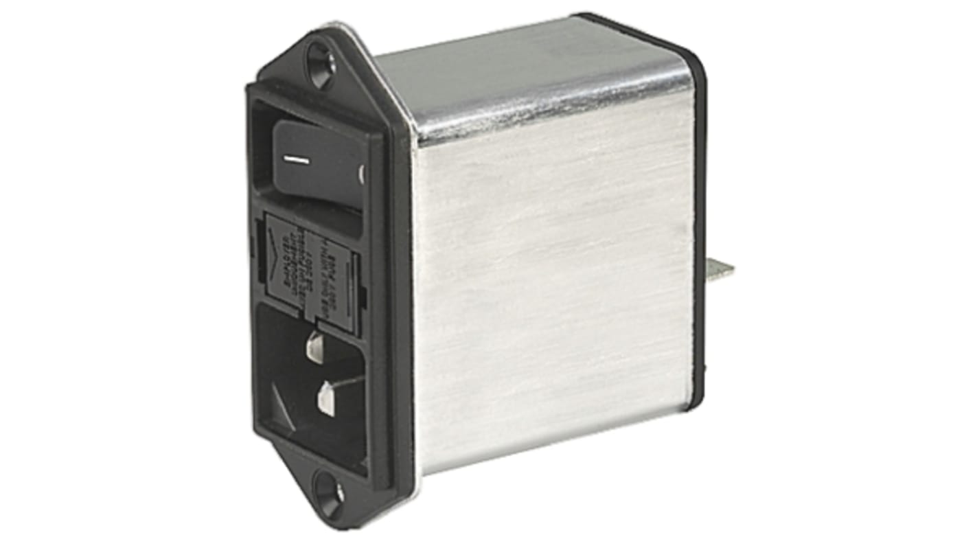 Filtro IEC Schurter con conector C14, 250 Vac, 6A