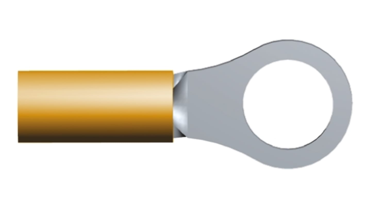 Terminal redondo aislado de Níquel TE Connectivity DG STRATO-THERM, Naranja, Ø int. M5, sección máx. 1.65mm², 16AWG