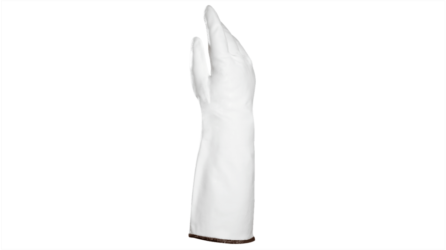 Guantes de trabajo de Nitrilo Blanco Mapa Spontex serie Temp Cook 476, talla 9, L, con recubrimiento de Nitrilo,