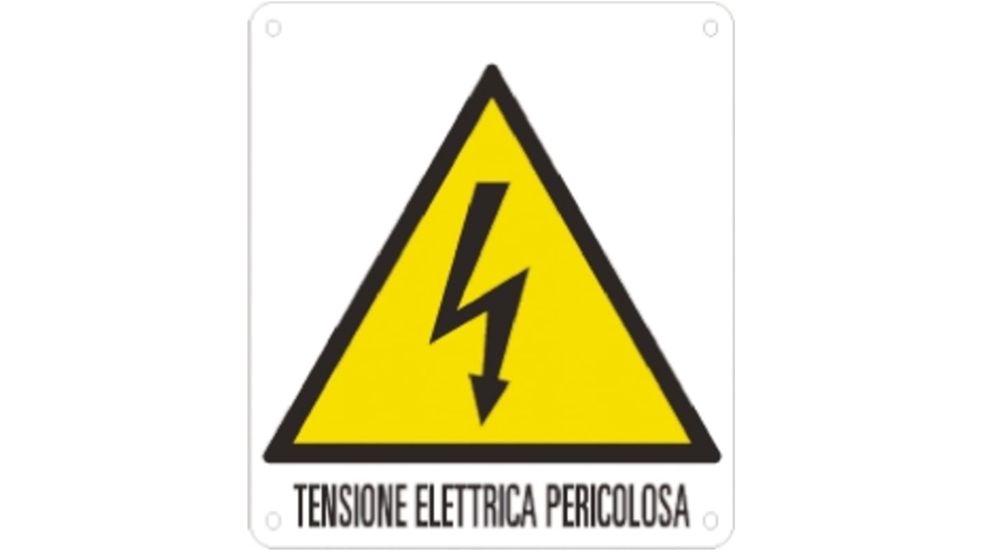 Cartello Pericolo "Tensione Elettrica Pericolosa", in Italiano