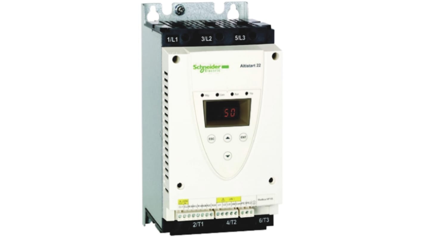 Arrancador suave Schneider Electric Altistart 22 ATS22, 62 A, 440 V ac, 30 kW, trifásico, IP20