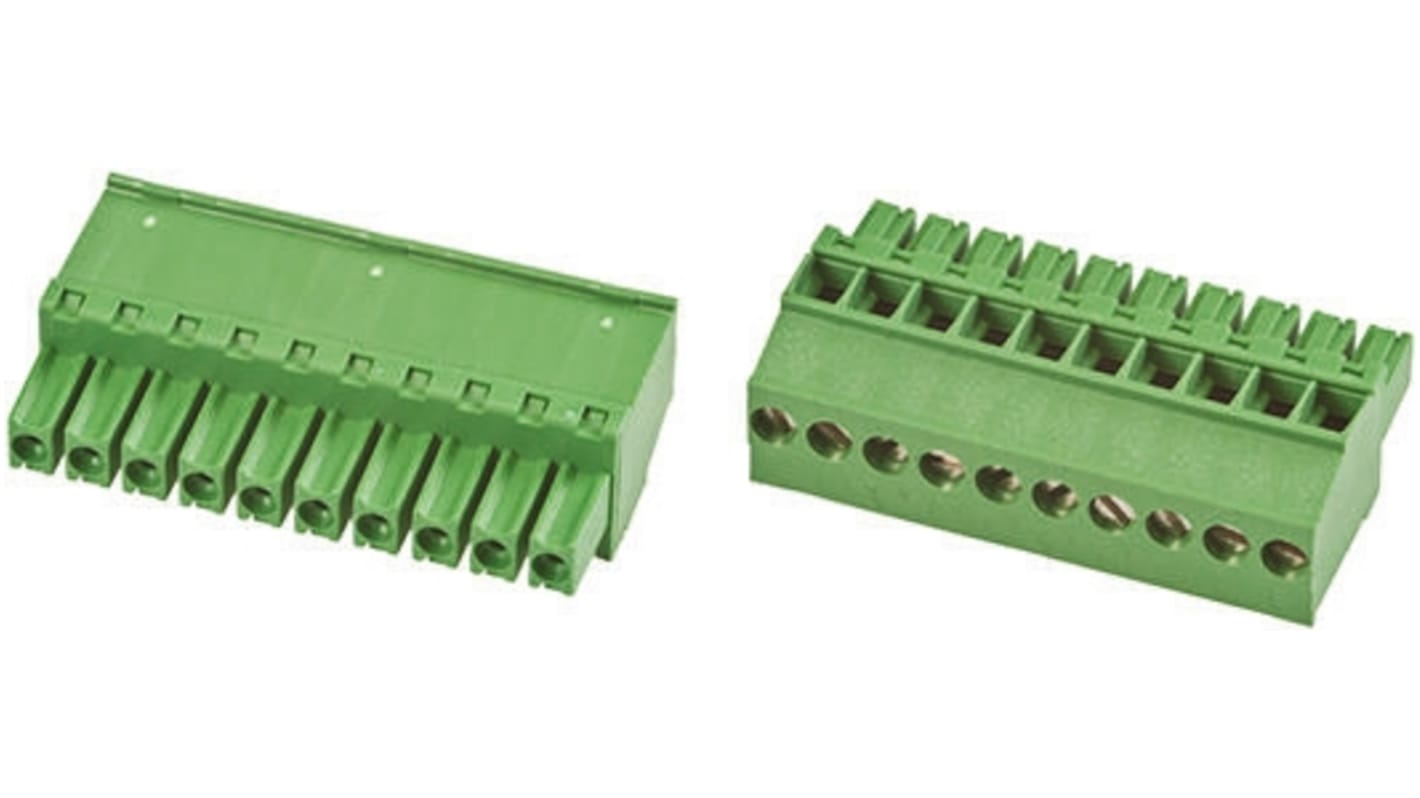 TE Connectivity PCB Terminal Block, 15-Way, 11A, 30 → 14 AWG Wire, Screw Down Termination