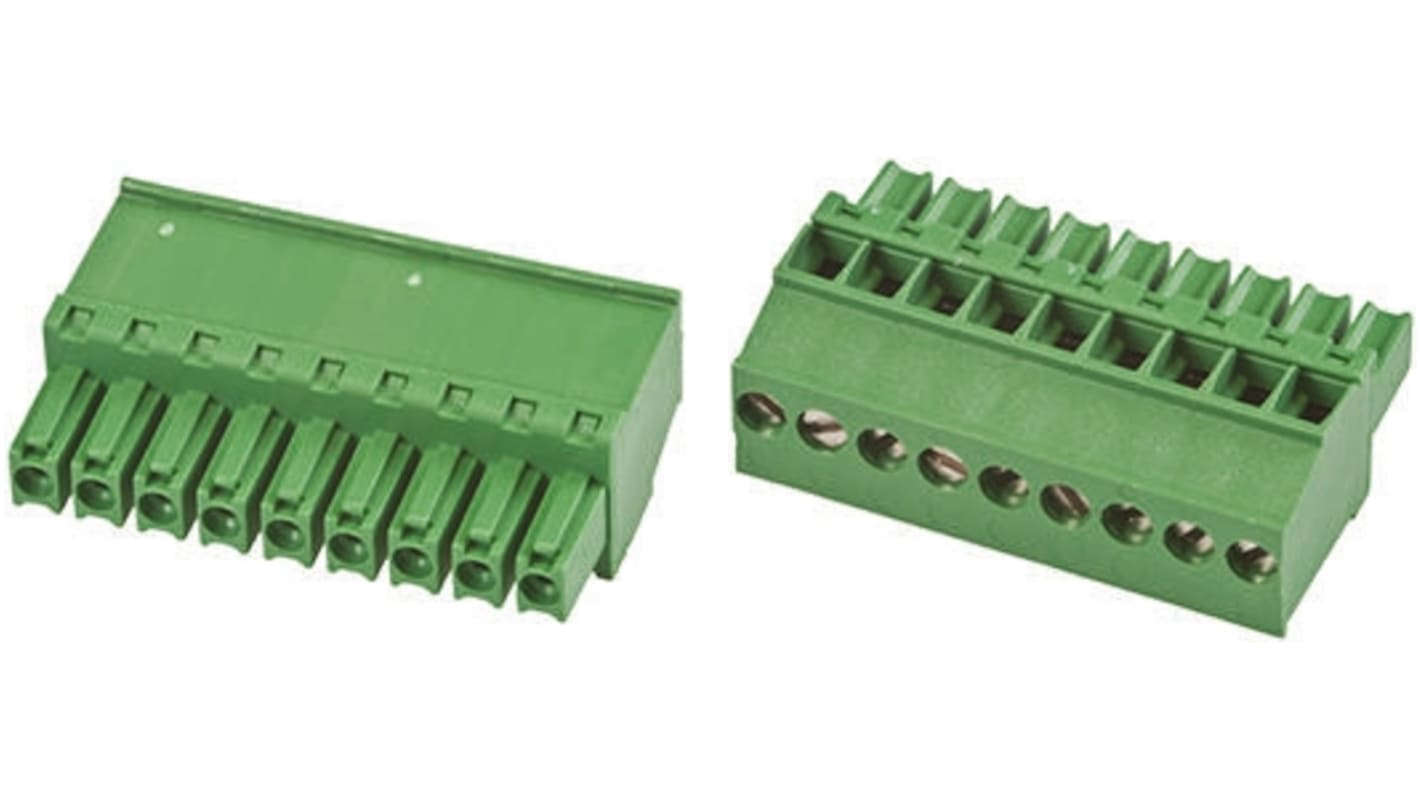 Borne enchufable para PCB TE Connectivity, para cable de 30 → 14 AWG, 11A, 300 V, Sujeto con Tornillo