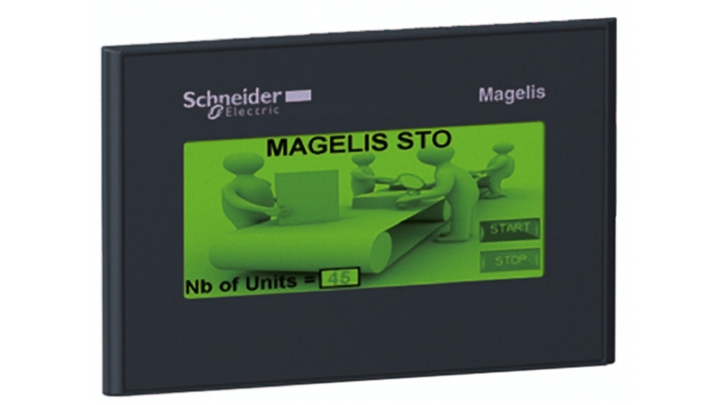 Schneider Electric 3,4 tommer STN Touchscreen HMI, HMISTO Magelis STO og STU, 200 x 80pixels, 116,5 x 77,5 x 36,5 mm