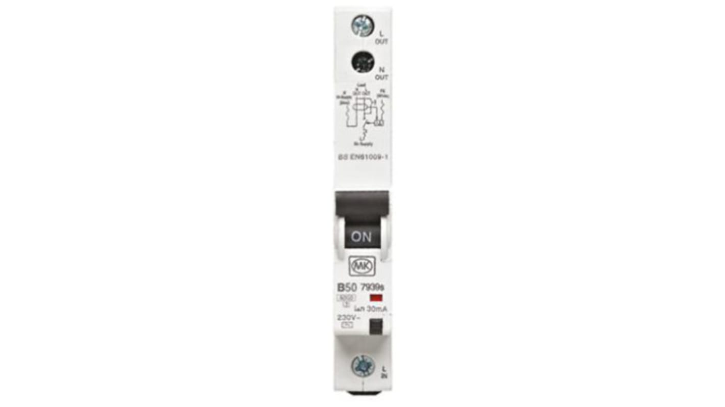 MK Electric 7939S FI/LS-Schalter 50A, 1-polig Typ B