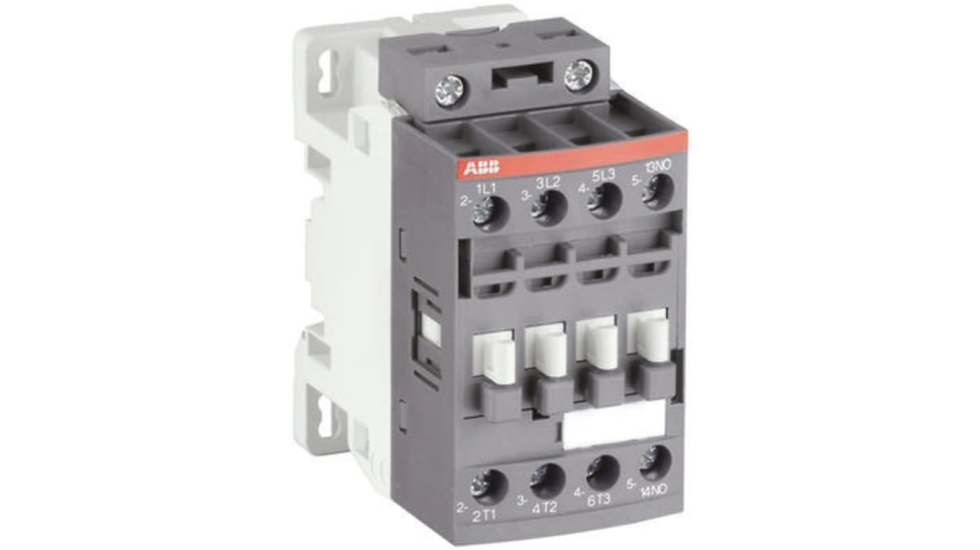 ABB AF Series Contactor, 500 V dc Coil, 3-Pole, 9 A, 5.5 kW, 3NO, 690 V ac