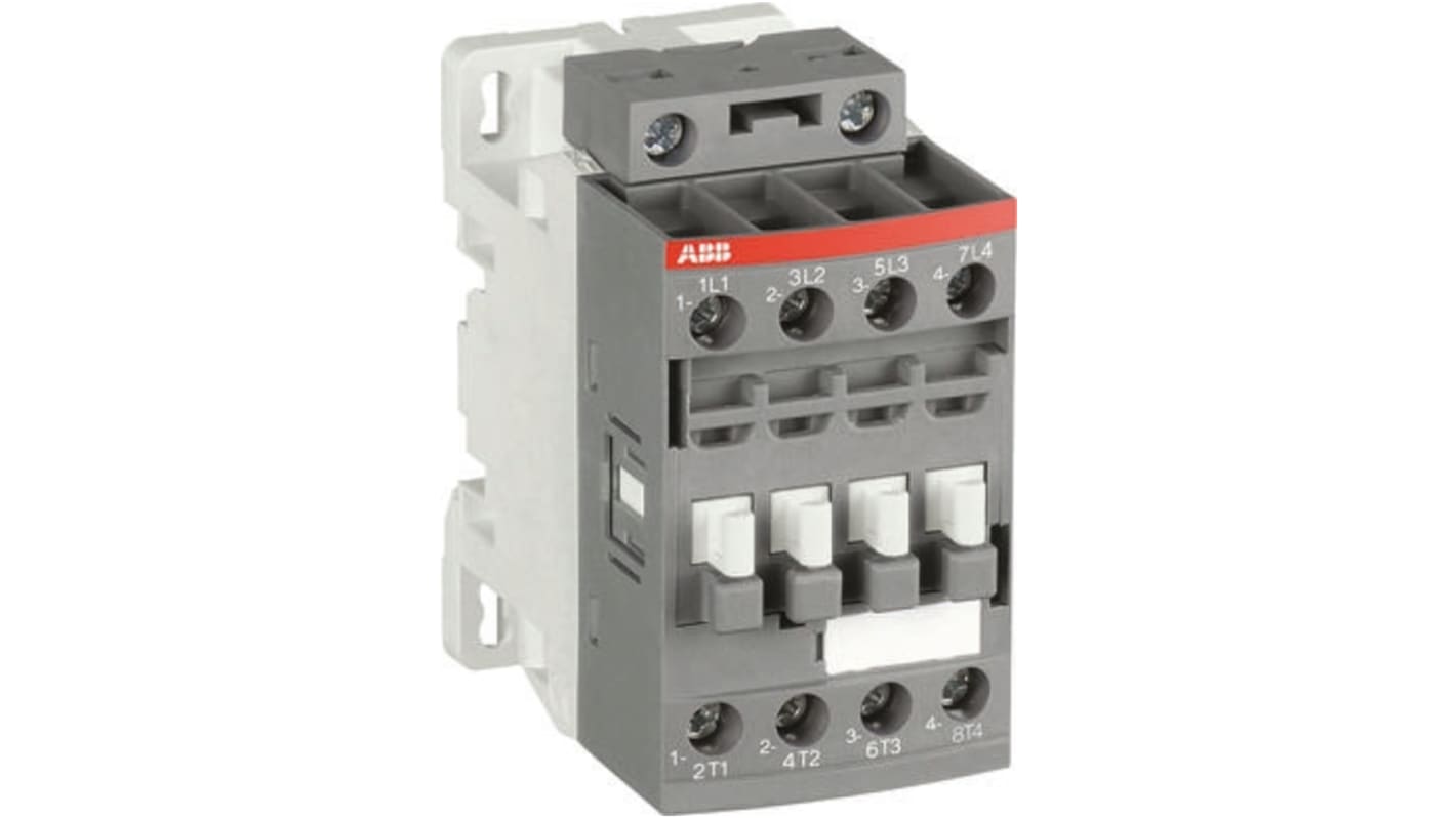 ABB AF Series Contactor, 230 V ac Coil, 4-Pole, 55 A, 18.5 kW, 2NO + 2NC, 690 V ac
