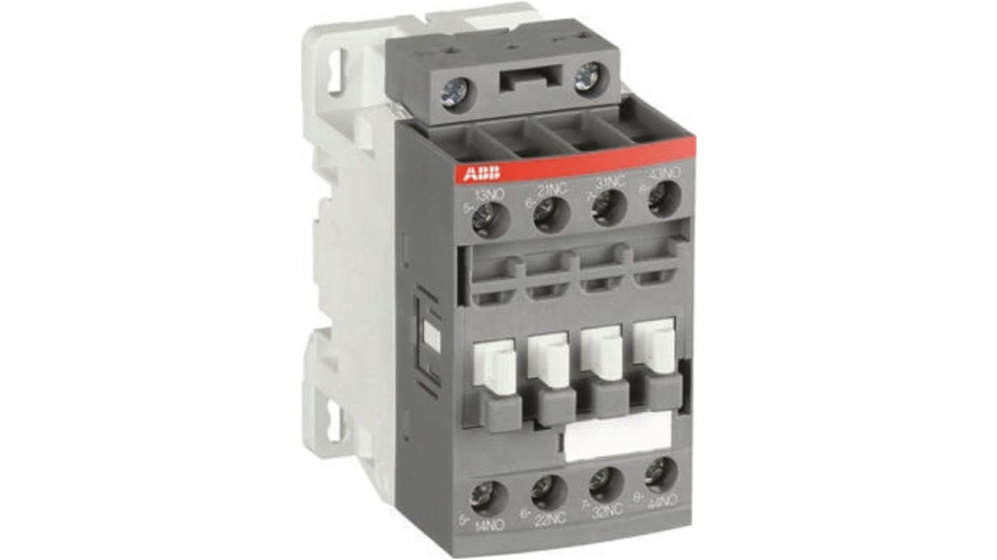 ABB NF Series Contactor, 230 V ac/dc Coil, 4-Pole, 6 A, 2NO + 2NC, 690 V ac