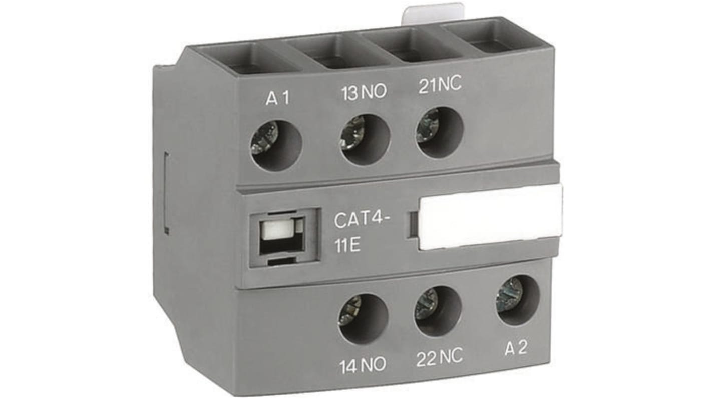 ABB Auxiliary Contact, 2 Contact, 1NC + 1NO, Front Mount