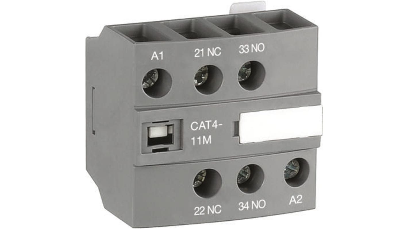 ABB Auxiliary Contact, 2 Contact, 1NC + 1NO, Front Mount