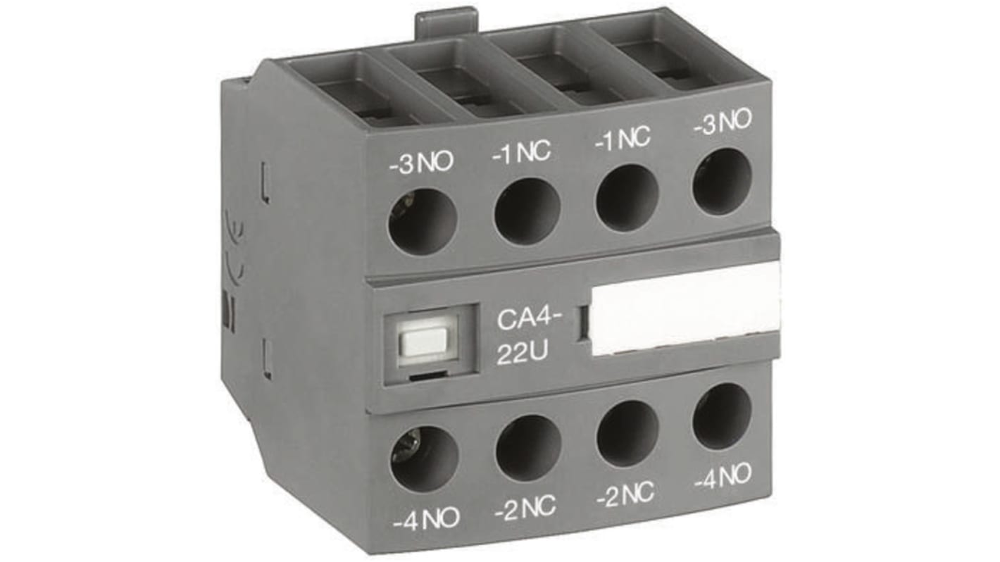 ABB Auxiliary Contact, 4 Contact, 2NC + 2NO, Front Mount