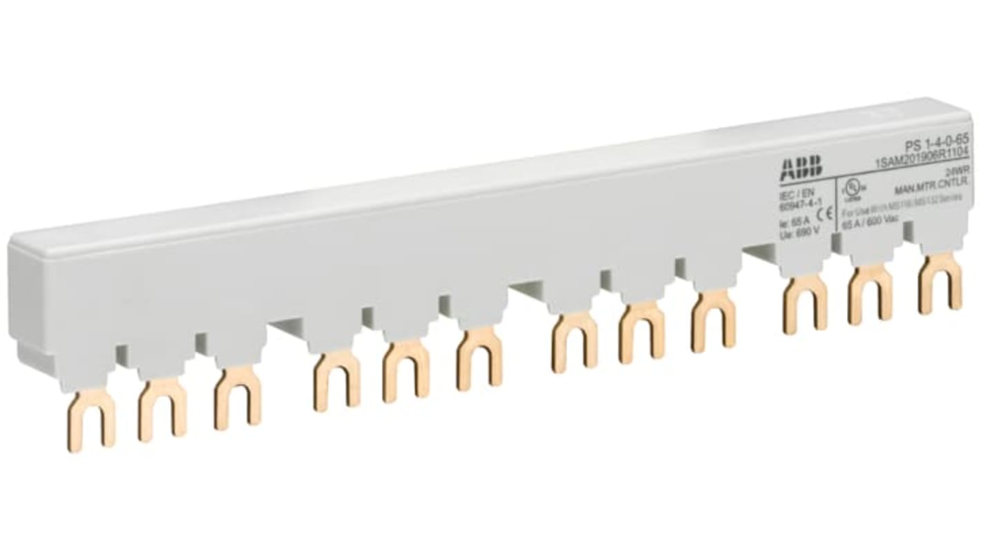 ABB PS1 3 Phase Busbar, 690V ac, 17.5mm Pitch