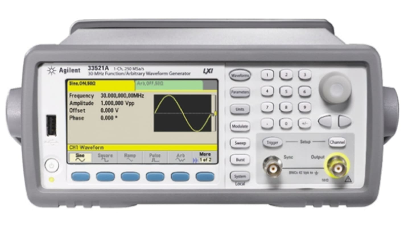 Keysight Technologies 33521A Function Generator, FM Modulation, Variable Sweep