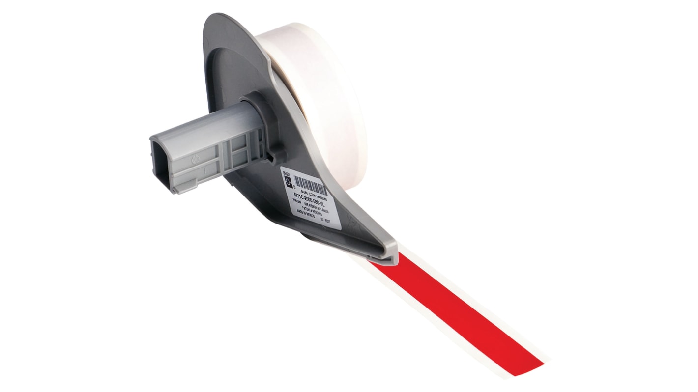 Brady B-595 Vinyl Red Cable Labels, 12.7mm Width, 1 Qty