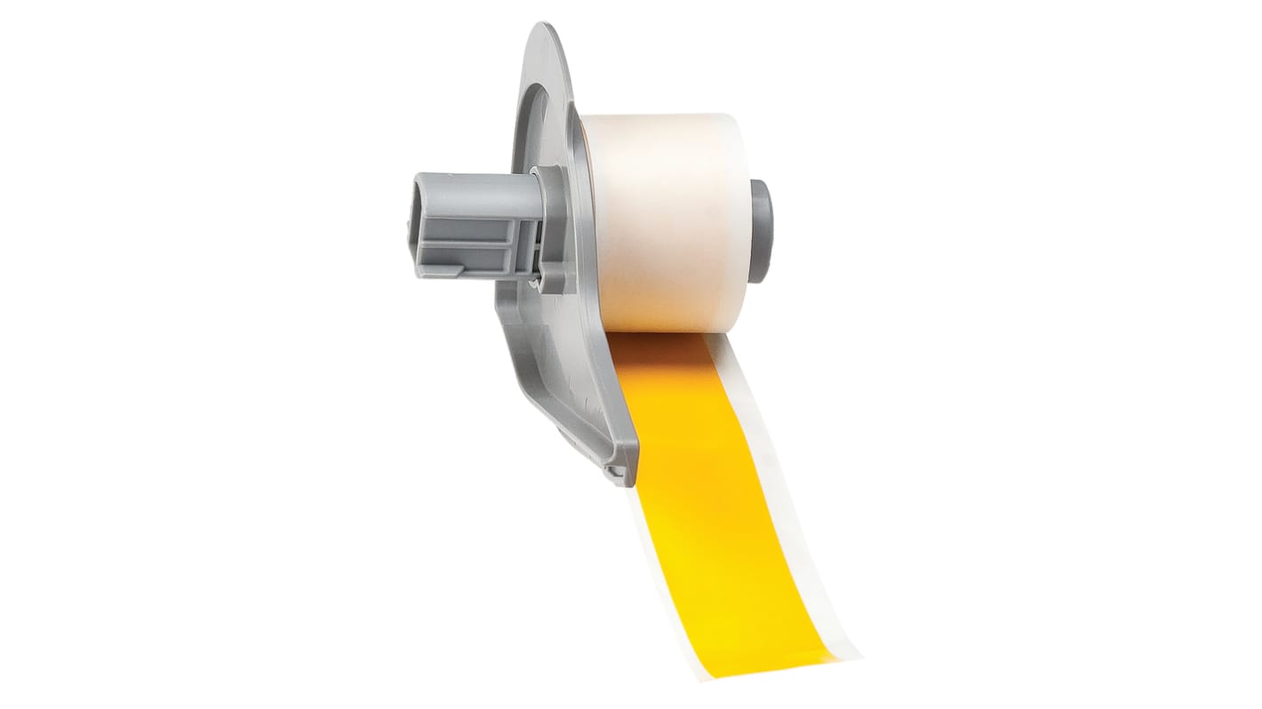 Brady B-595 Vinyl Yellow Cable Labels, 25.4mm Width