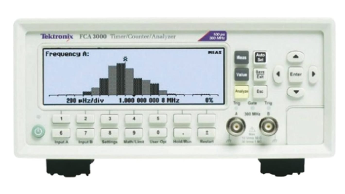 Frequenzimetro Tektronix FCA3000, 300MHz, ris. 12 Digit, Cert. ISO