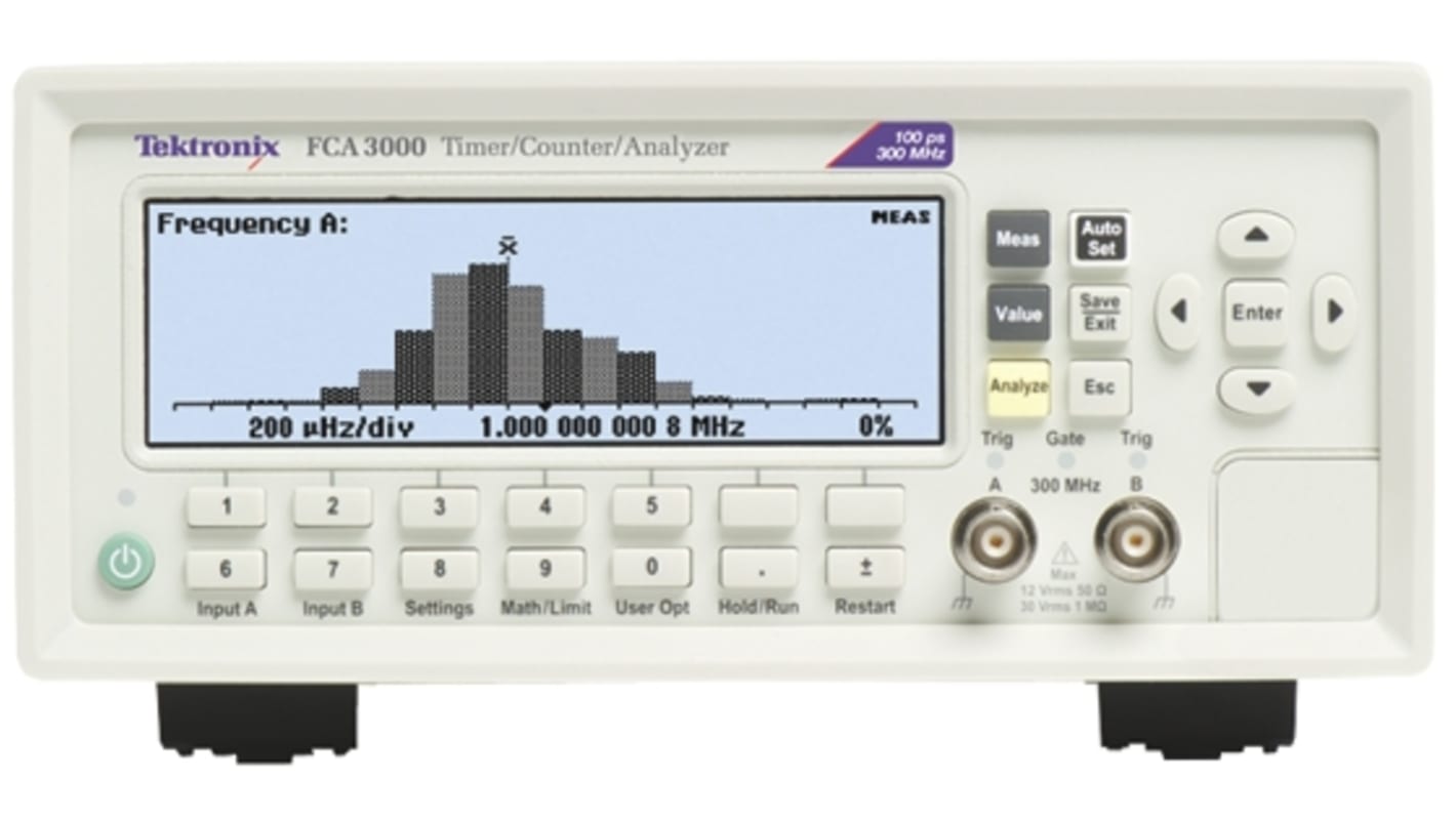 Tektronix FCA3000 Frequency Counter, 0.001 Hz Min, 300MHz Max, 12 Digit Resolution - With UKAS Calibration