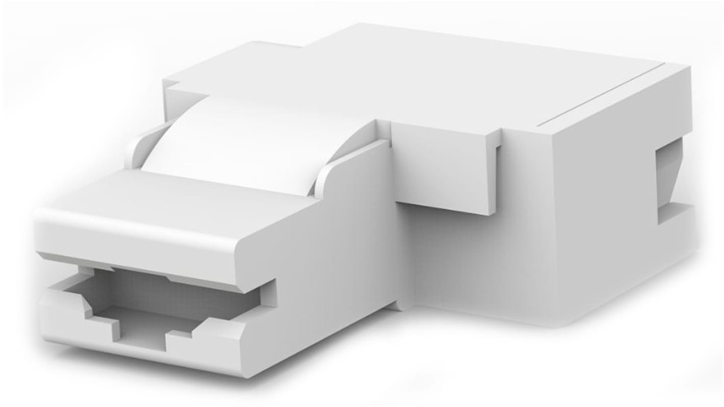 TE Connectivity Positive Lock .250 Mk II Crimpkontaktgehäuse, Stecker, Nylon 6.6, B 6.35mm, Natur, 1-polig