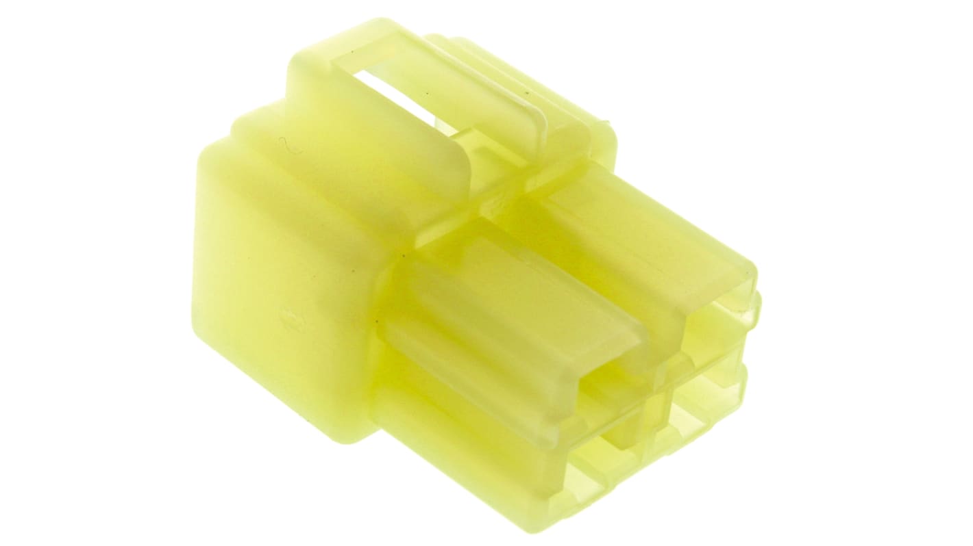 TE Connectivity, FASTON .250 4 Way Nylon Crimp Terminal Housing, Natural