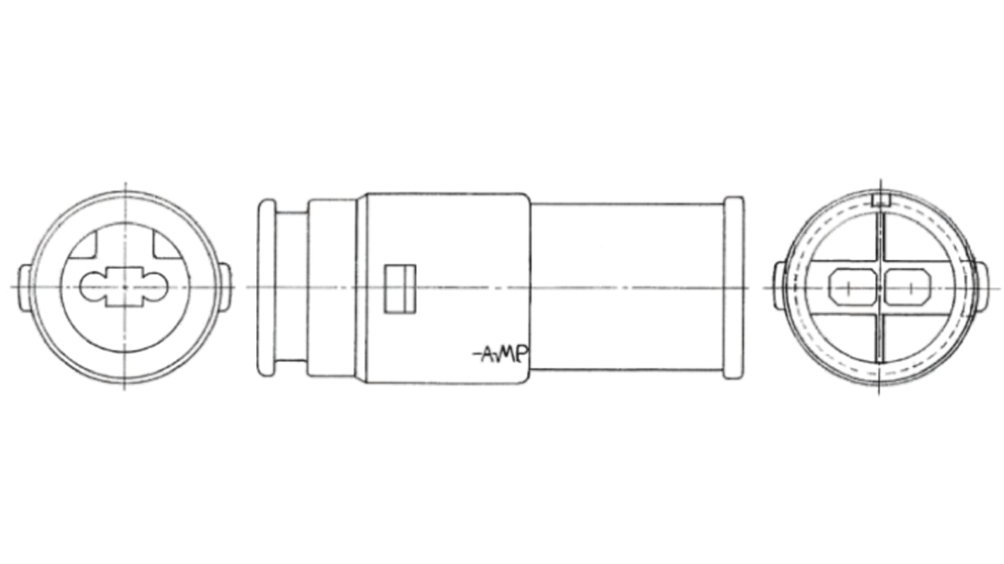 TE Connectivity Econoseal J Mk I  Automotive, Kfz-Steckverbinder, , Stecker, 4-polig, Natur / 1-reihig, Ø22.8mm