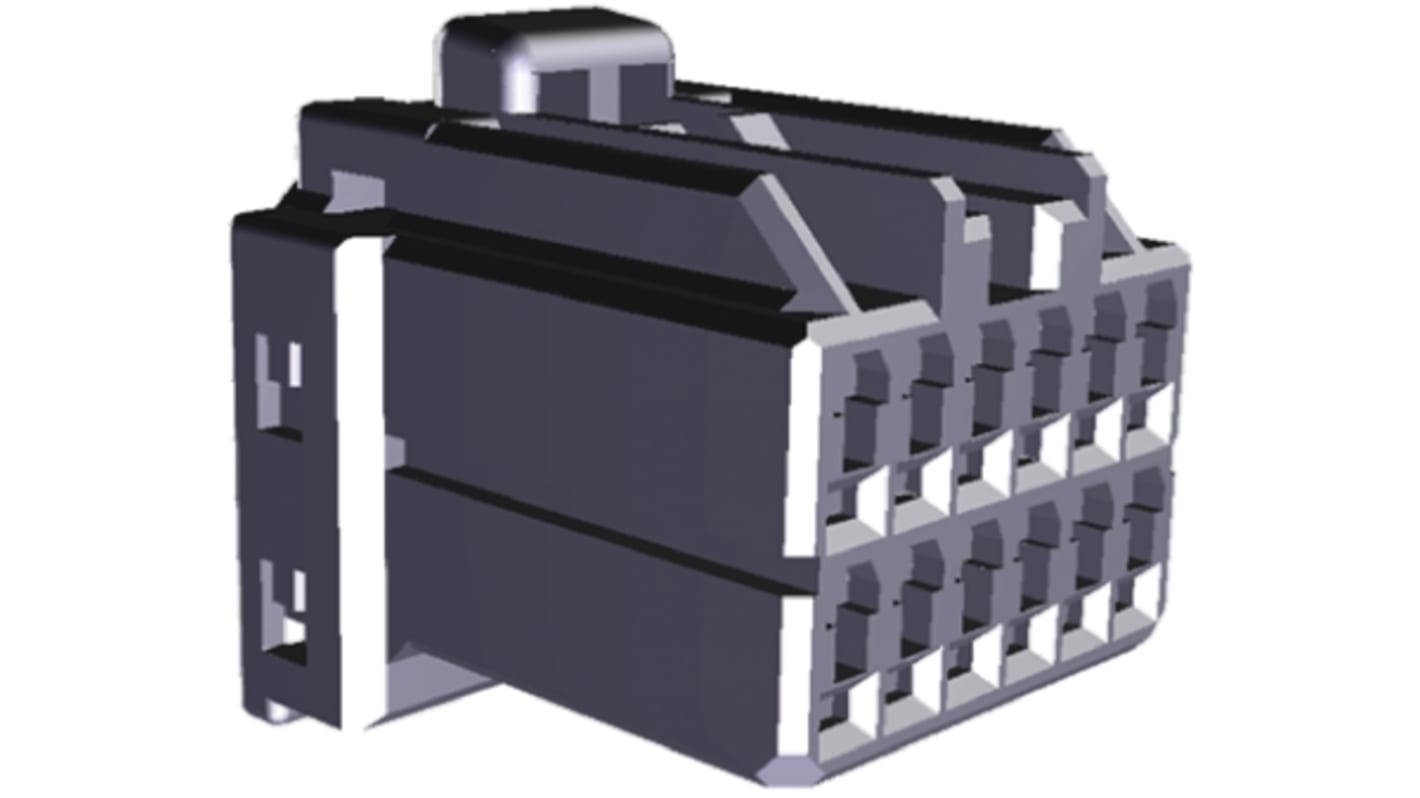 Boitier de connecteur Mâle, 8 contacts sur 2 rangs, pas 2.5mm, Droit, série MULTILOCK 040 II