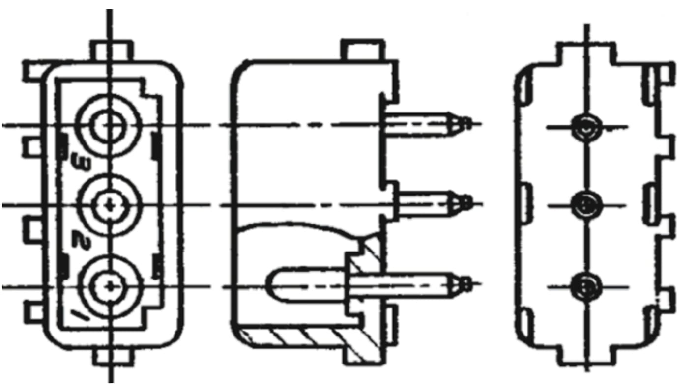 TE Connectivity Commercial MATE-N-LOK Series Straight Through Hole PCB Header, 4 Contact(s), 5.08mm Pitch, 1 Row(s),