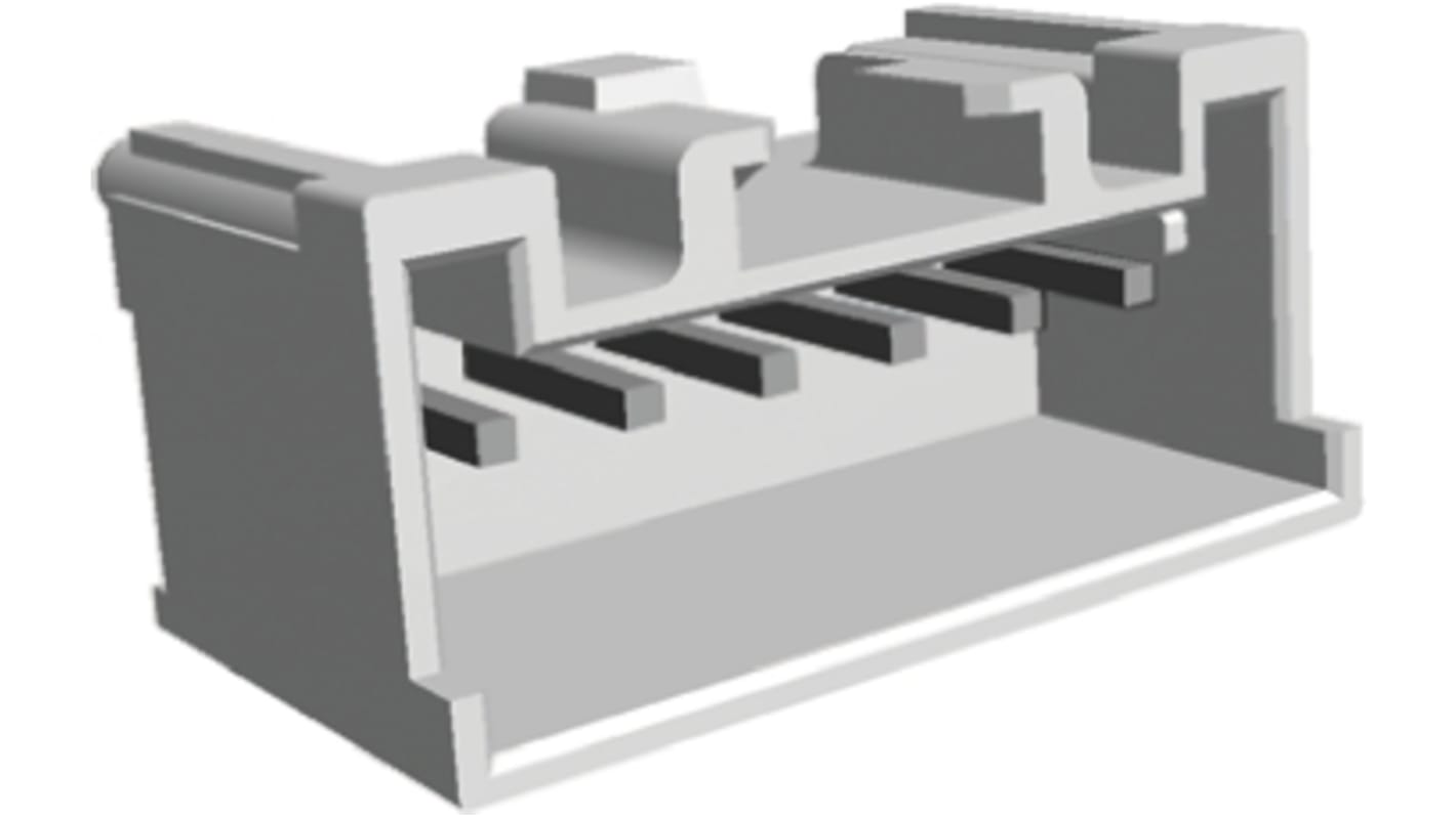 Conector macho para PCB TE Connectivity serie Signal Double Lock de 6 vías, 1 fila, paso 2.5mm, para soldar, Montaje en