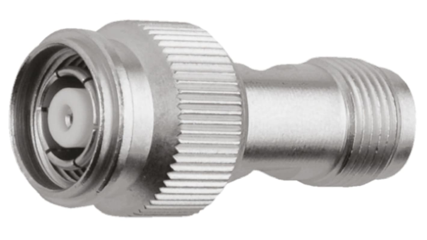 Telegartner 50Ω RF adapter, Lige, A: TNC Hun til B: R-TNC Han, 6GHz Copper Nickel Alloy, White Bronze