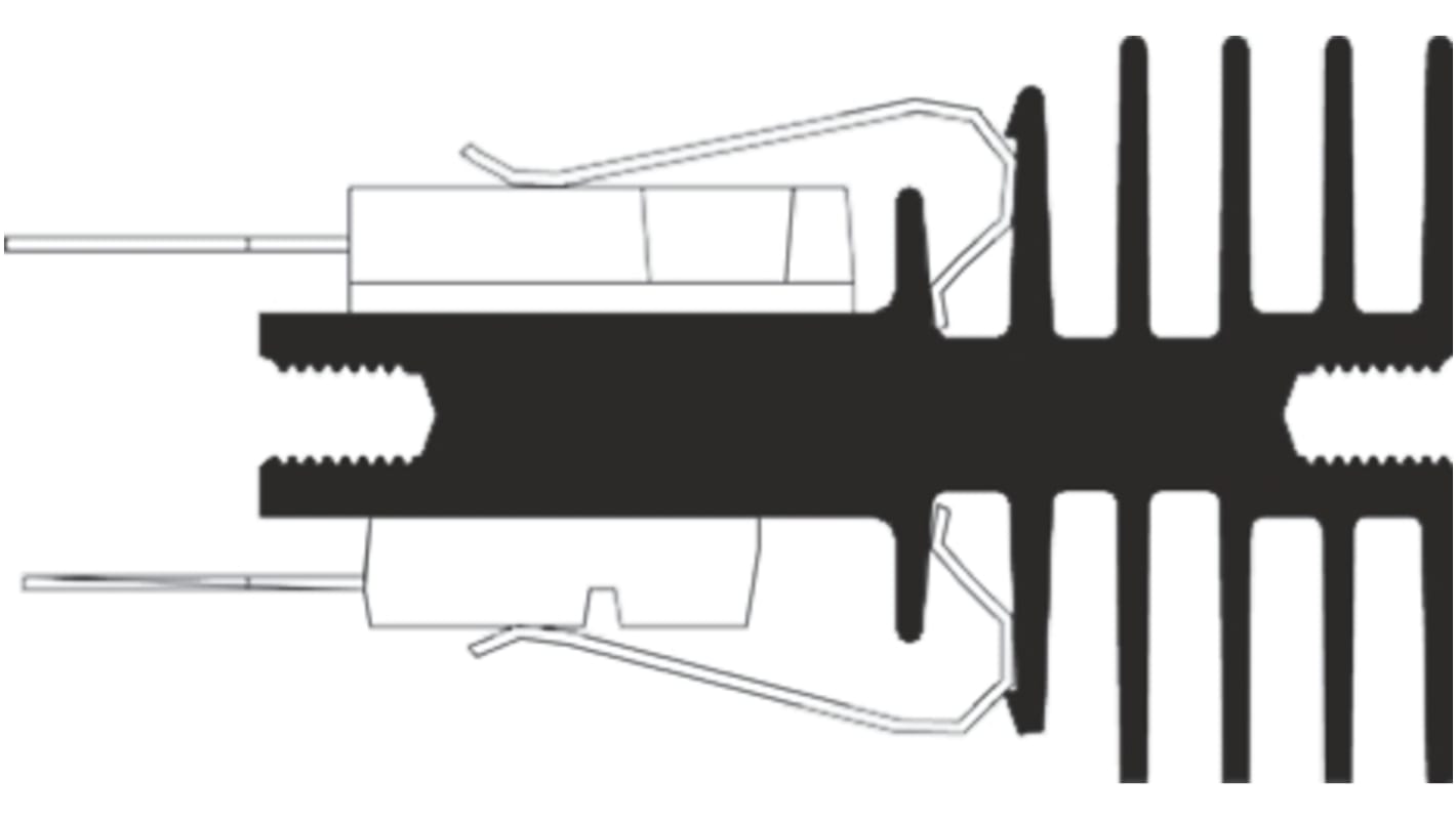 Disipador AAVID THERMALLOY Negro, 4.08K/W, dim. 100 x 30 x 47.2mm