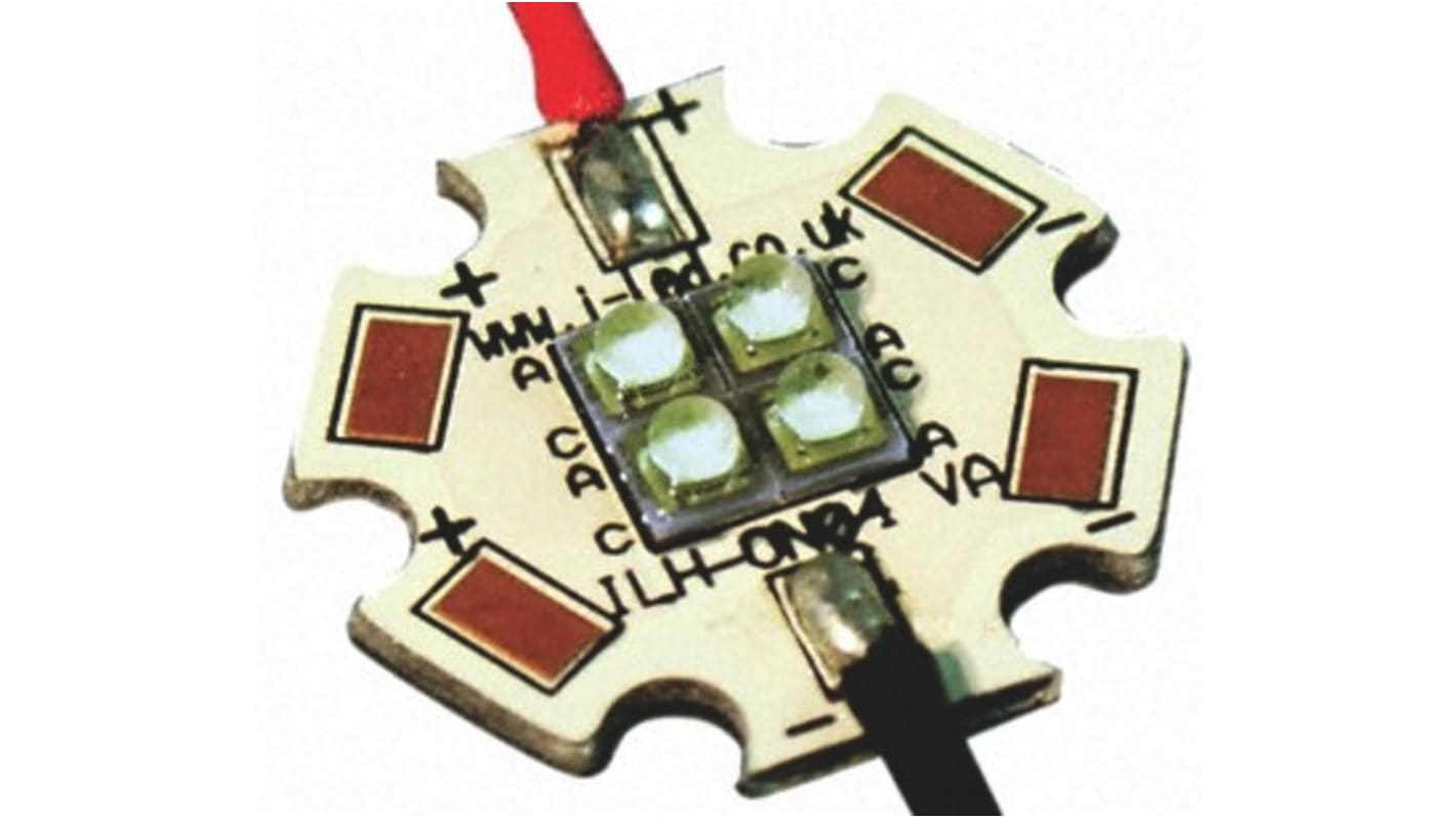 ILS ILH-ON04-ULWH-SC201-WIR200, OSLON4 PowerStar Circular LED Array, 1 White LED (6500K)