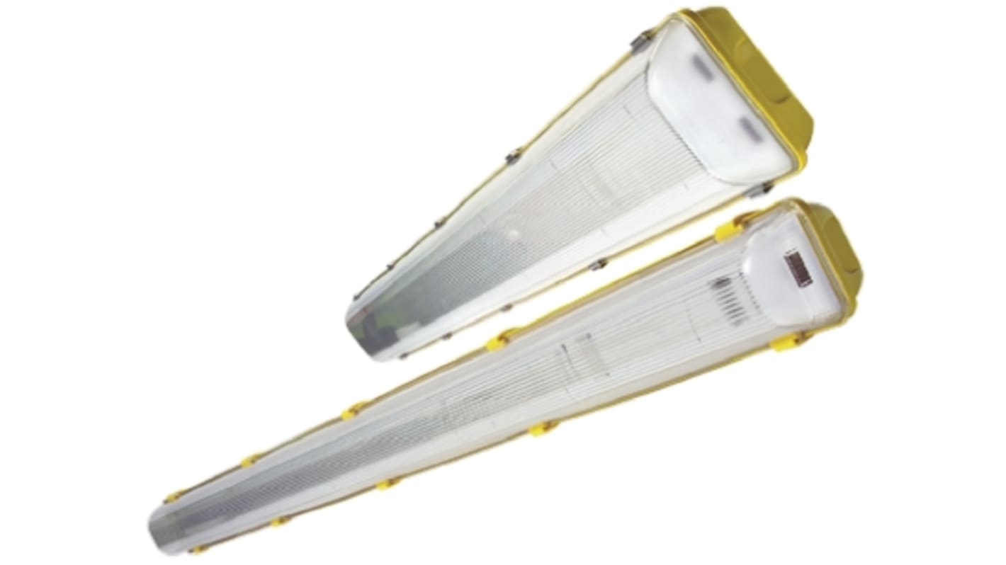 Plafoniera rettangolare RS PRO, 110 V, 18 W, 1 Lampada tipo Fluorescente, L. 665 mm, IP65