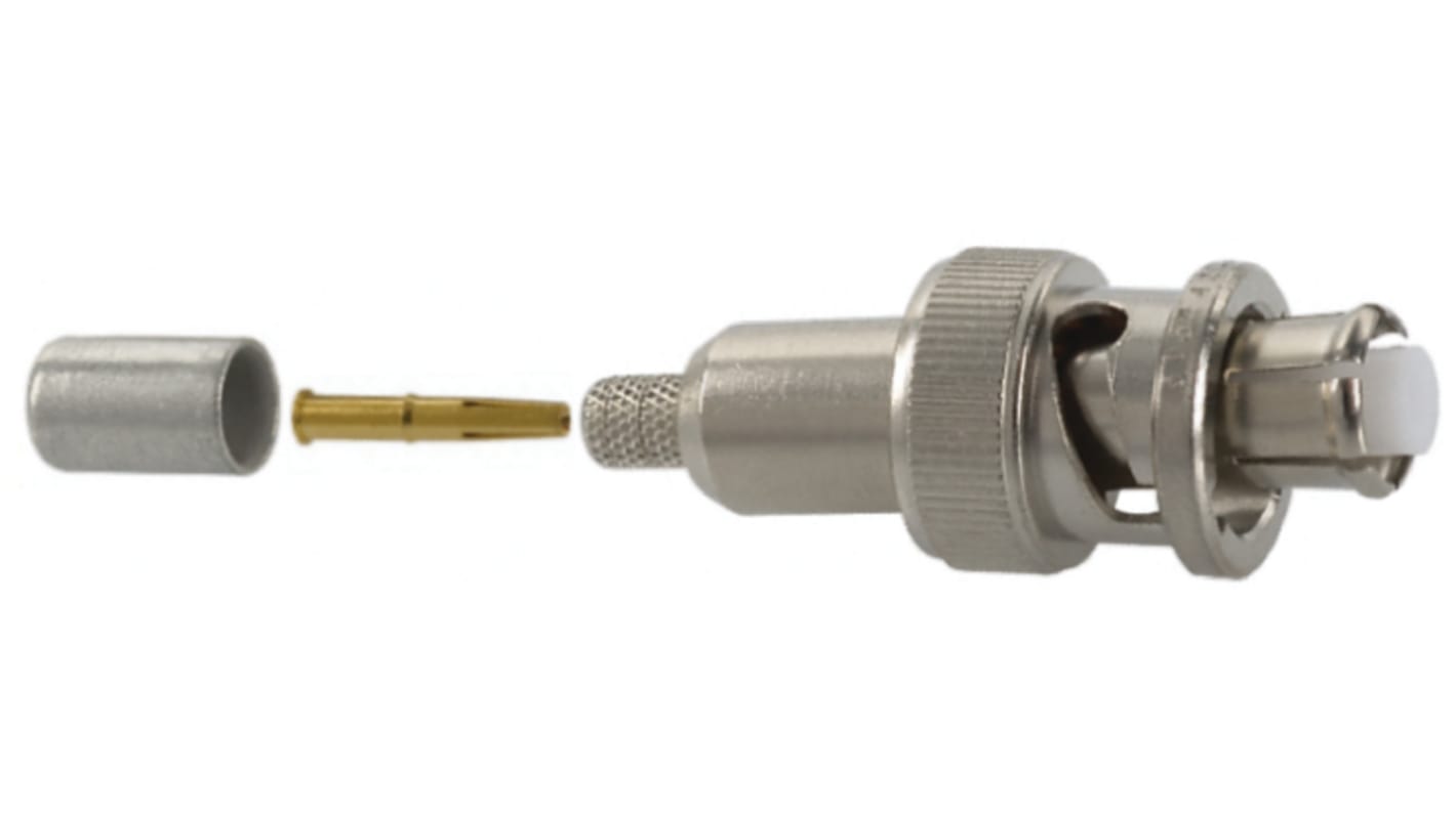 TE Connectivity Stecker Koaxialsteckverbinder SHV-Steckverbinder, Kabelmontage, Crimp-Anschluss, für RG58 A/U, RG58