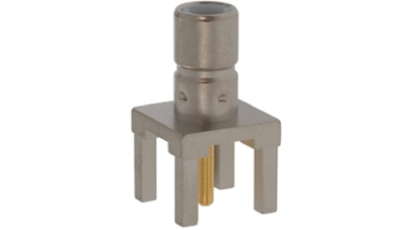 TE Connectivity, jack Through Hole SMB Connector, 50Ω, Solder Termination, Straight Body