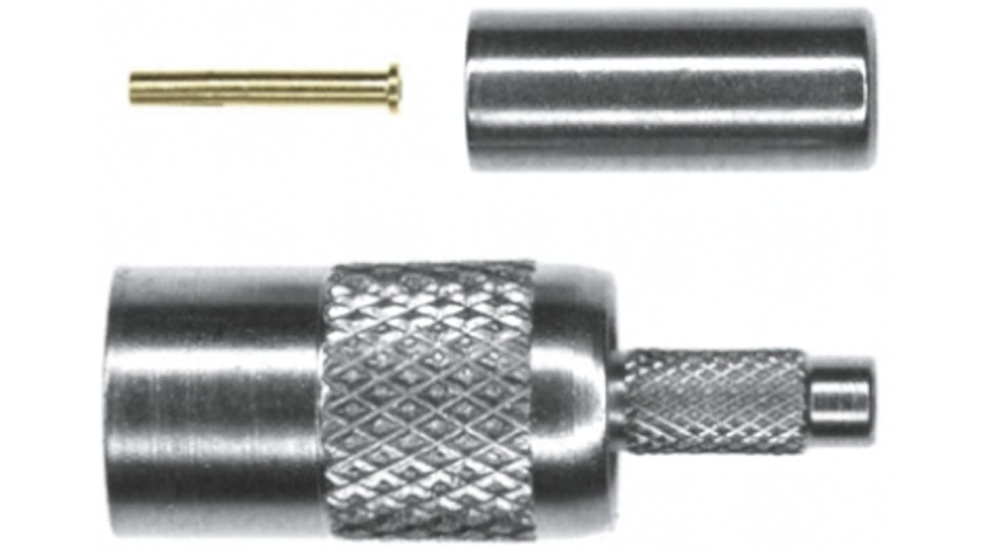 TE Connectivity Stecker Koaxialsteckverbinder SMB-Steckverbinder, Kabelmontage, Crimp-Anschluss, für RG174, RG188,