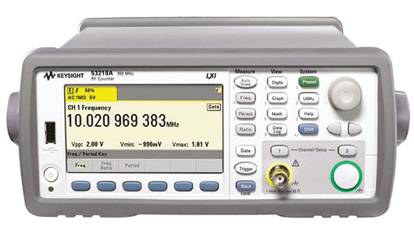 Keysight Technologies 53210A Frequency Counter, 0 Hz Min, 350MHz Max, 10 Digit Resolution With